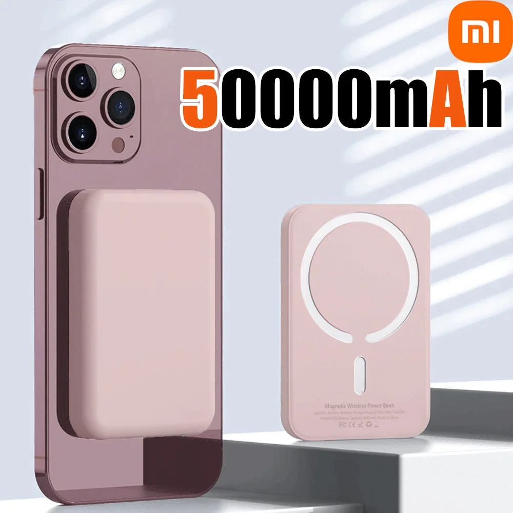 Xiaomi 500000mAh Magnetic Power Bank  25W Wireless Fast Charger Portable Large Capacity for Magsafe Powerbank for iPhone Samsung