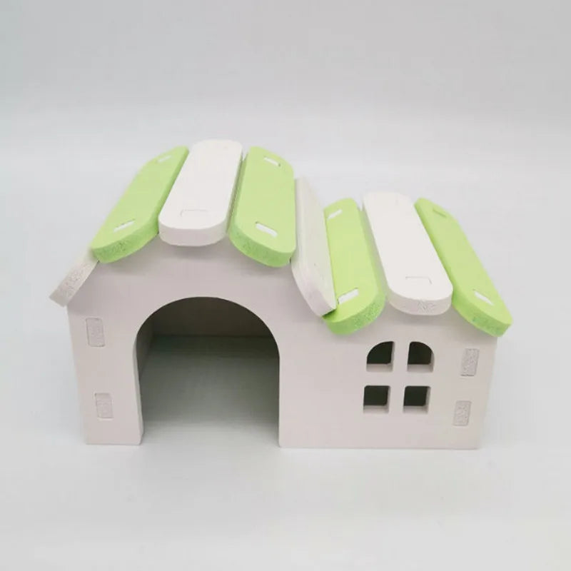 1 piece of barn rat playset, including wooden house, barn board toy, slide nest villa, golden bear house, eco-board bedroom