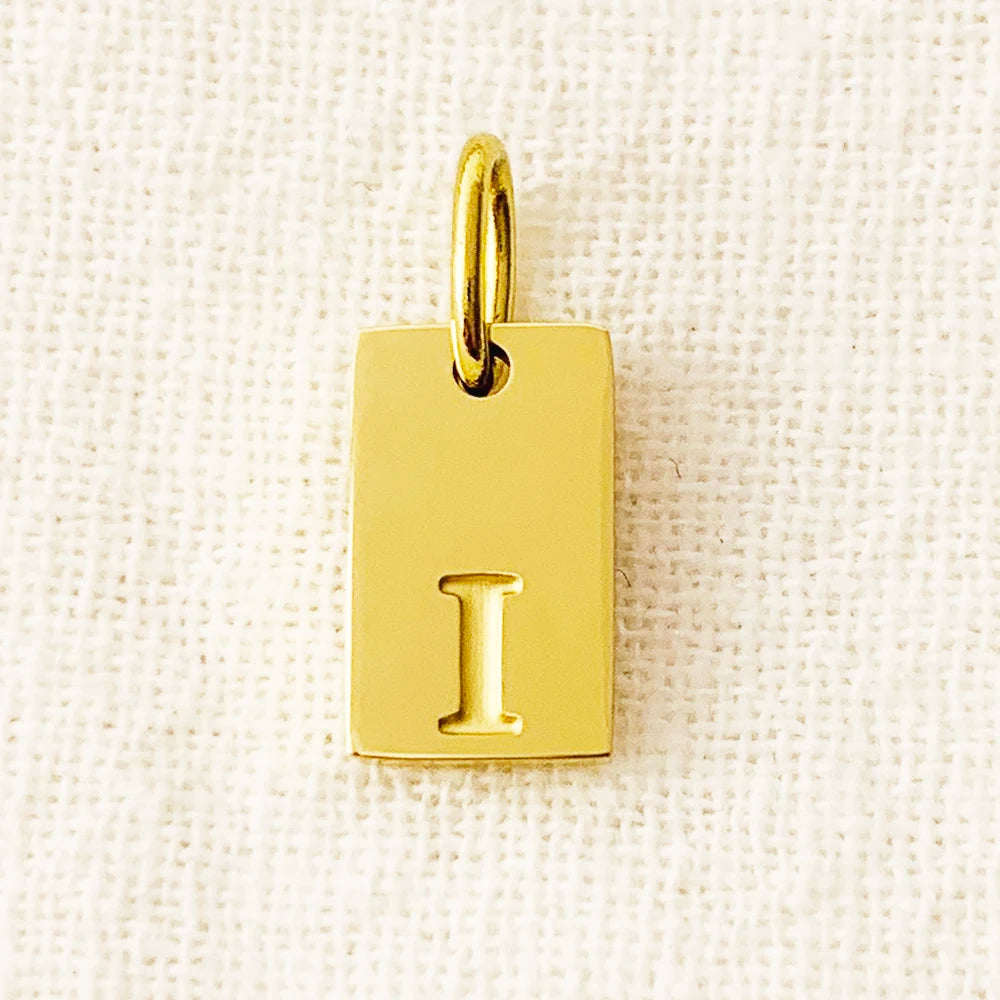 SUNIBI Alphabet Charm Pendant for Necklaces Stainless Steel Jewelry