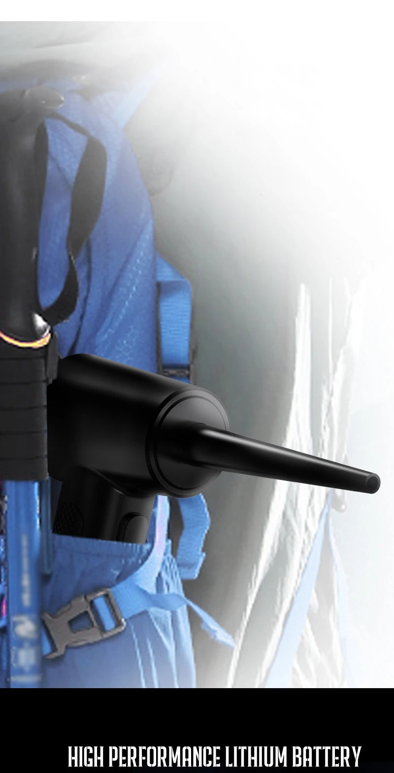 Portable Air Duster for Computer Cleaning Cordless Compressed Air Blower 51000 RPM with LED Light for Keyboard and PC Dust Removal