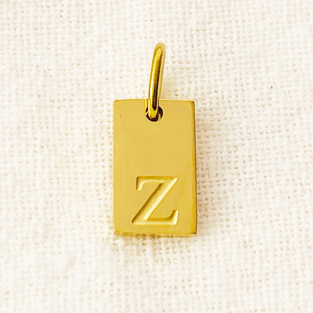 SUNIBI Alphabet Charm Pendant for Necklaces Stainless Steel Jewelry