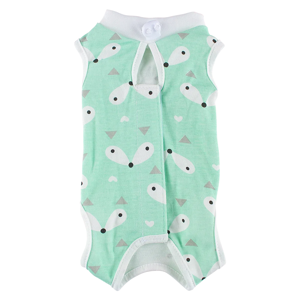 Animal Print Cat Anti-lick Sterilization Suit Pure Cotton Pet Vest Clothes for Puppy Cat Weaning Suit Surgery Recovery Clothing