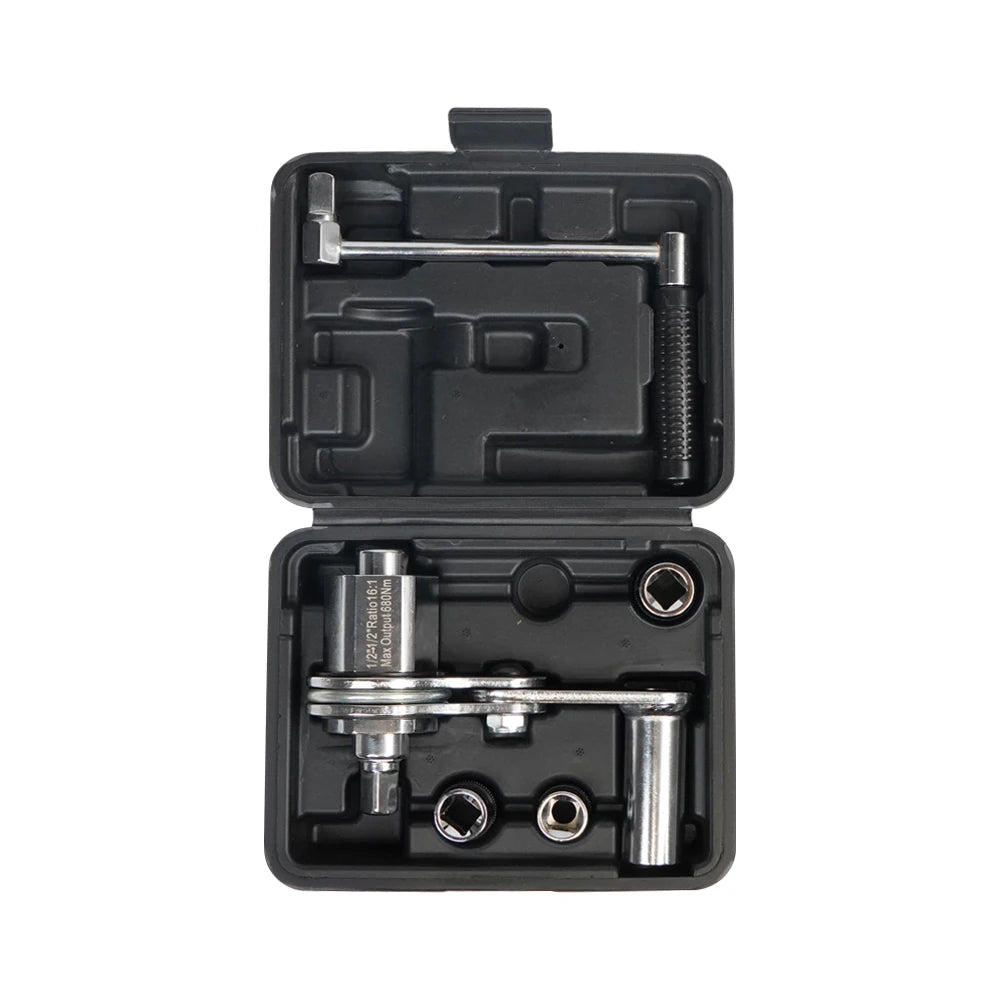 Torque Multiplier Wrench Kit 1/2" Torsional Torque Multiplier Wrench Lug Nut Remover Tool with 17mm/19mm/21mm Sockets