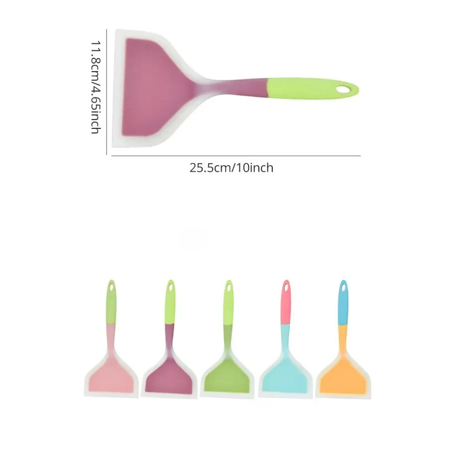 1pc Silicone Spatula Cooking Utensils Beef Meat Egg Kitchen Scraper Wide Pizza Cooking Tools Shovel Non-stick Spatula