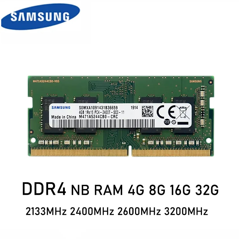 Memoria para portátiles Samsung DDR4 de 4 GB, 8 GB, 16 GB, 32 GB, 64 GB, 2400 MHz, 2133 MHz, 2666 MHz, 3200 MHz, Sodimm, de alto rendimiento