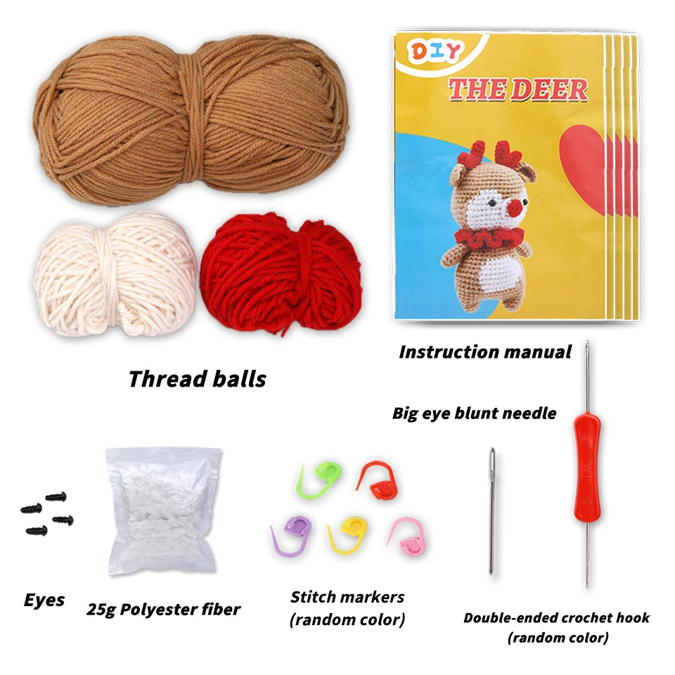 KRABALL Crochet Animal Kit for Beginners with Video Tutorial