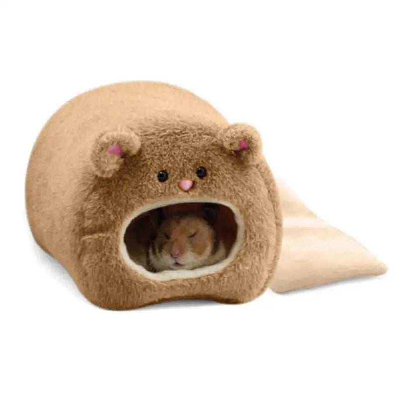 Hamster Soft Warm Bed Rat Hammock Pig Squirrel Winter Pet Toy Hamster Cage House Hanging Nest+Mat House Bed Animal Mice Rat Nest