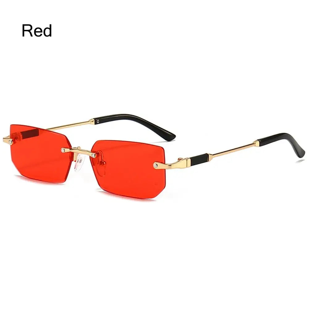 Rimless Sunglasses for Women & Men, UV400 Retro Frameless Shades