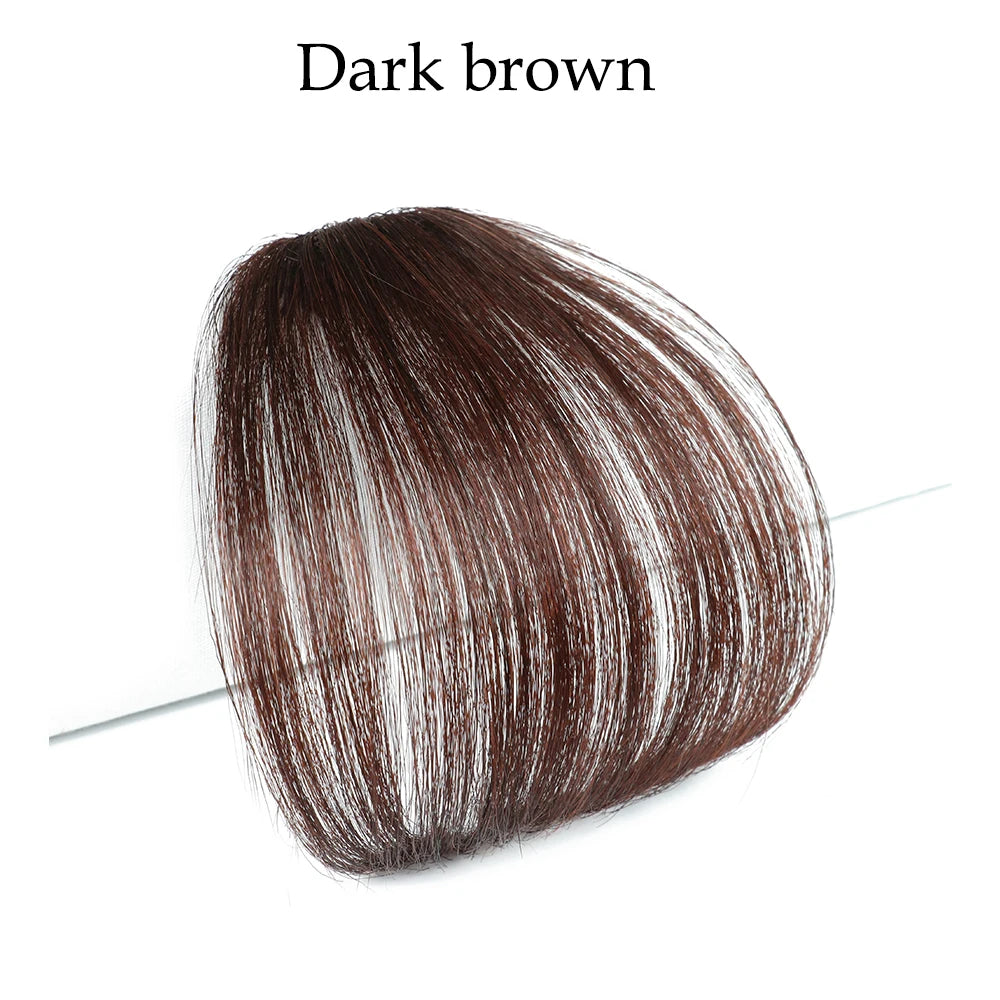 Synthetic Air Bangs Natural Short Brown Black Fake Hair Fringe Extension 1 Clip In Hairpieces Accessories For Women Girl