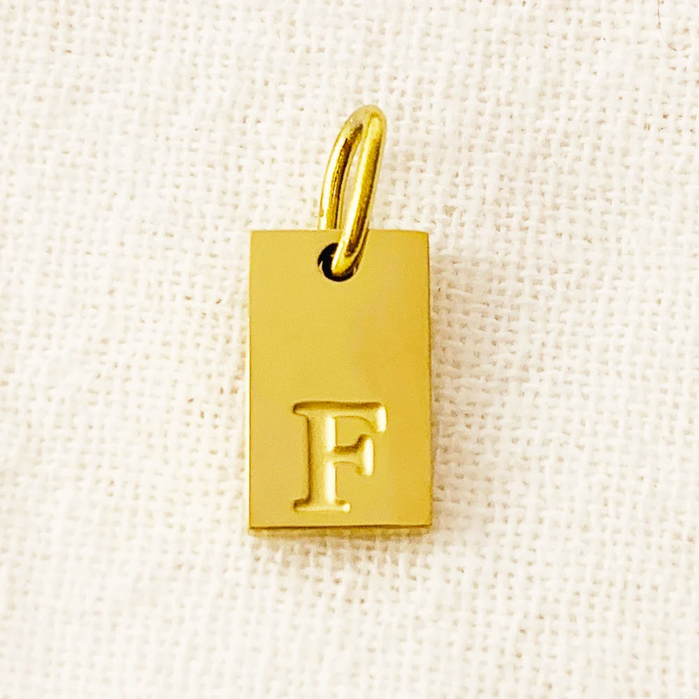 SUNIBI Alphabet Charm Pendant for Necklaces Stainless Steel Jewelry