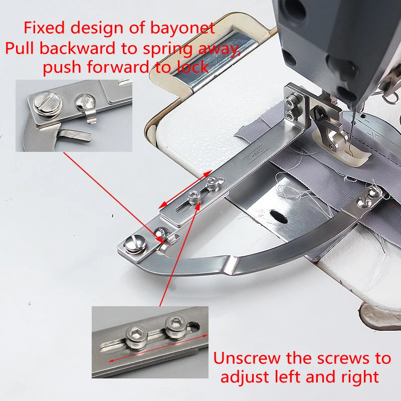 Covered Seam Quilting Guide Bar for Industrial Lockstitch Sewing Machines Durable Stainless Steel Seam Guider Accessory