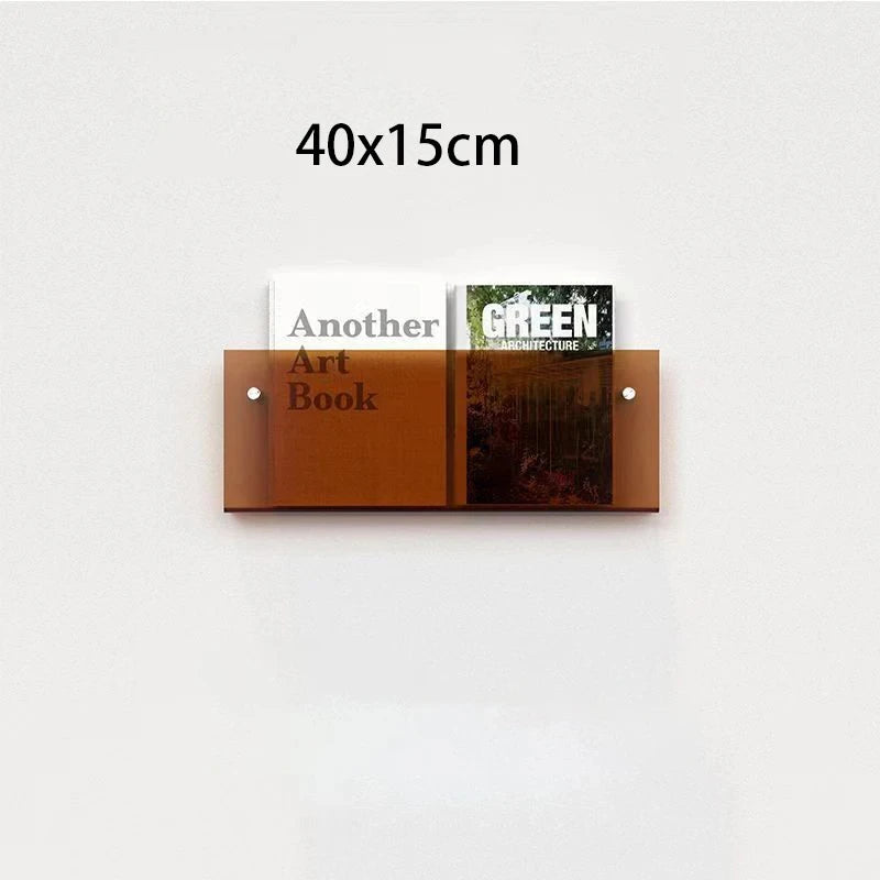 Acrylic Floating Bookshelf Wall Shelf in 10 Stylish Colors