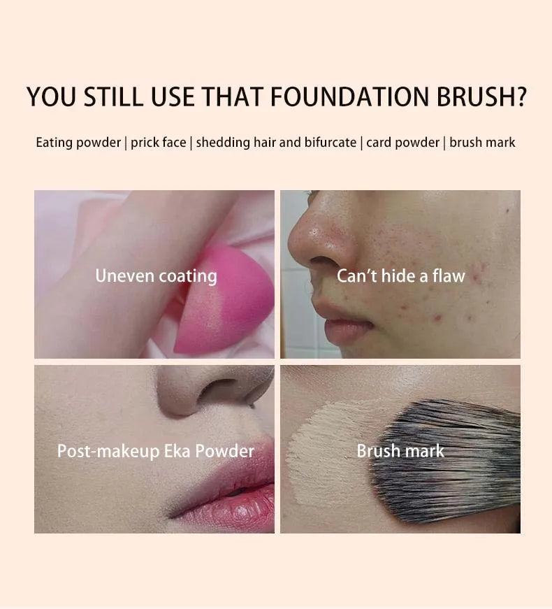 Six Corners Kabuki Flawless Foundation Makeup Brush Set