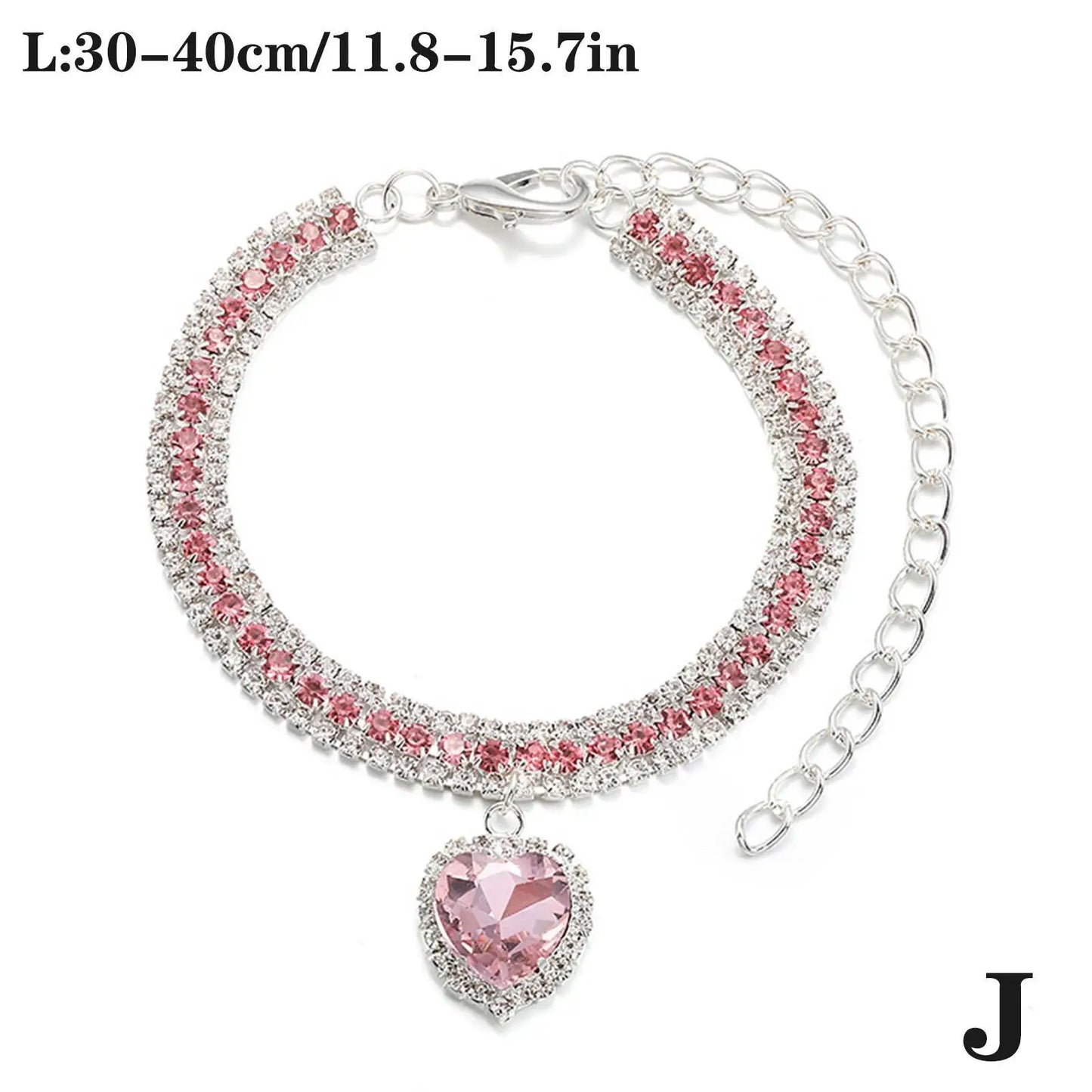 Dog Cat Rhinestone Diamante Collar Necklace Puppy Crystal Bling Pet Accessories For Puppy Kitten Crystal Pendant Diamond Collars
