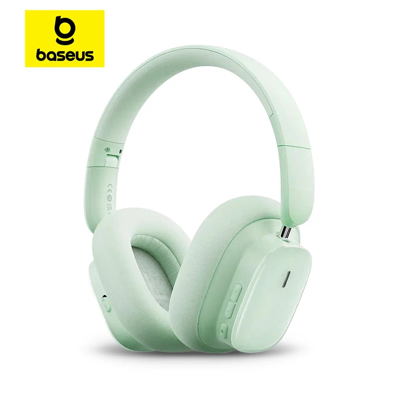 Baseus Bowie Wireless Headphone Bluetooth 5.3 38db ANC Noise Cancellation Hi-Res 3D Spatial Audio Over the Ear Headsets 100H
