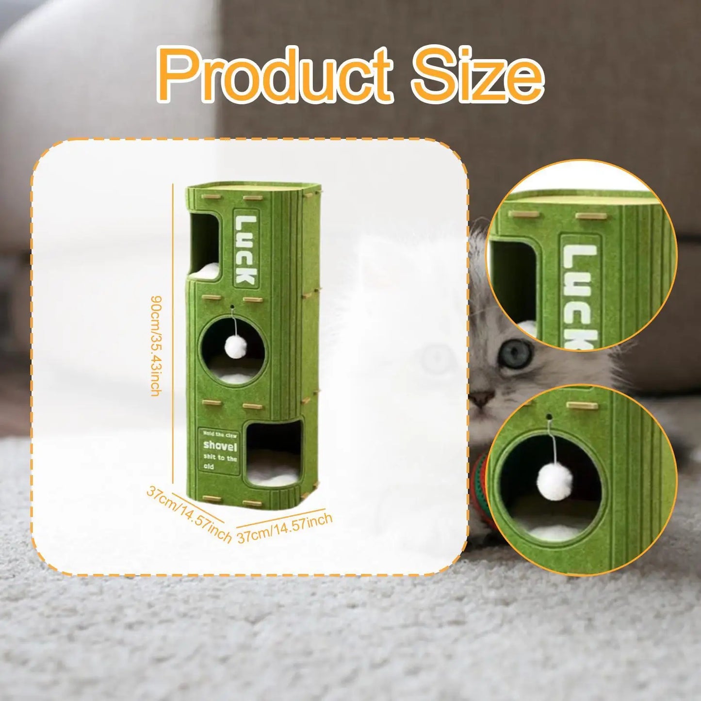 Felt Cat House Felt Sleeping Place Portable Play Hideout Cat Climbing Tree Tower Three layers Cat Cave Felt Cat Scratcher Posts