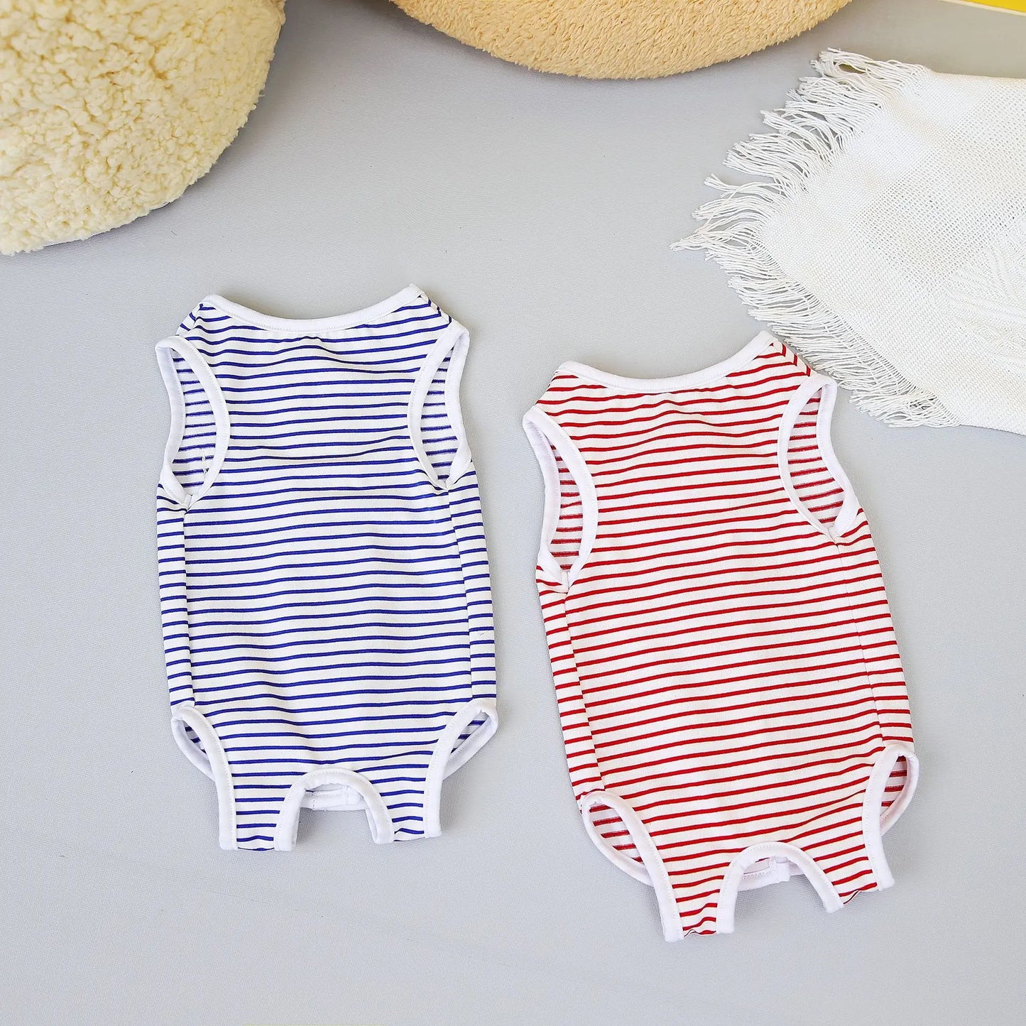 Striped Cat Sterilization Suit Pet Sterilization Suit Cat Postpartum Clothes Surgical Suit Anti Licking Weaning Suit Pet Supply