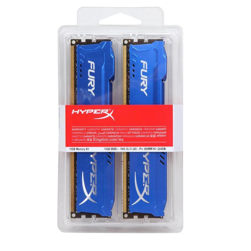 Memoria DDR3 8GB (2x4GB) 16GB (2x8GB) Kit RAM 1866MHz 1600MHz 1333MHz RAM de escritorio 240 pines 1.5V DIMM PC3-12800 14900 HyperX Fury