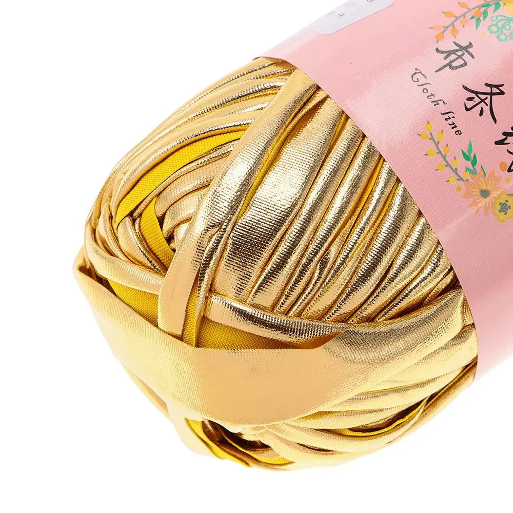 Imitation Leather Crochet Yarn For DIY Hand Knitting Magic Color