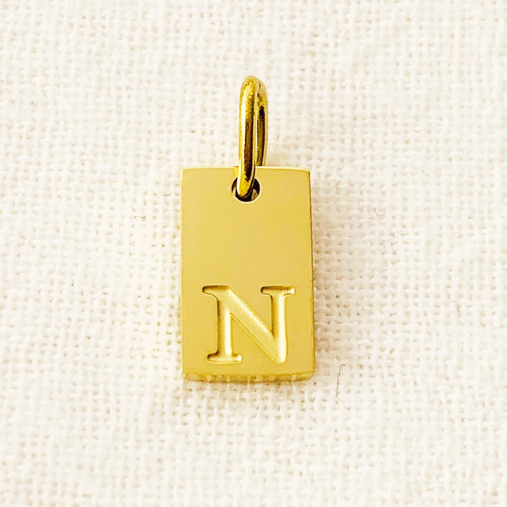 SUNIBI Alphabet Charm Pendant for Necklaces Stainless Steel Jewelry