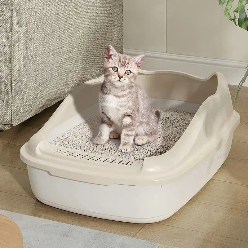 Cat Litter Box Small Size Pet Sandbox Anti-Splash Toilet