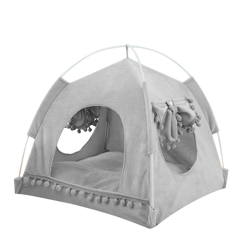 Cat Dog Litter Tent Kennel Foldable Universal Breathable Indoor Teepee Pet House Breathable Puppy Tent Bed Dog Supplies
