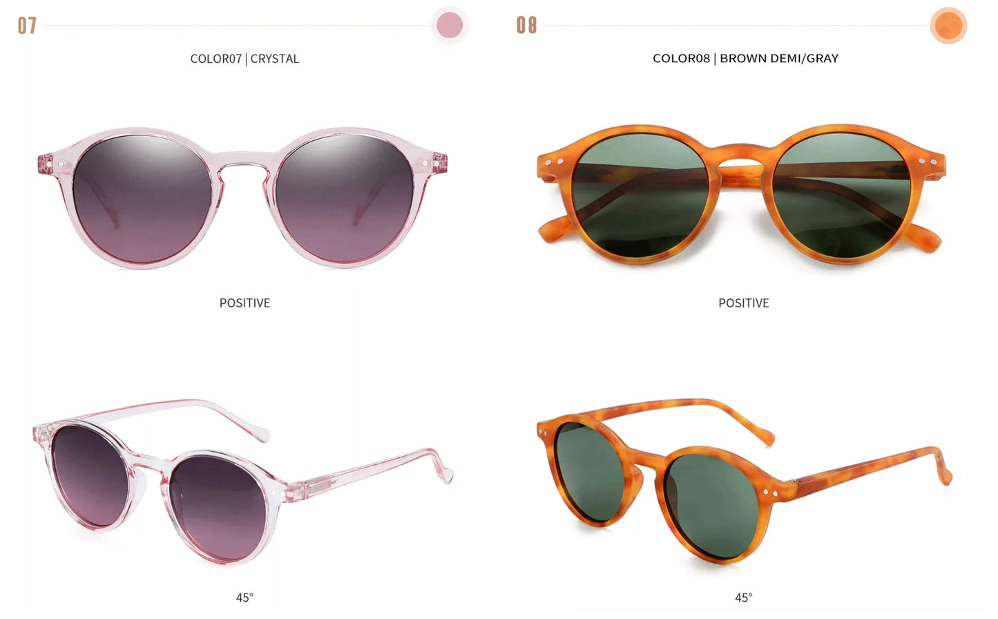 Zenottic Retro Circular Polarized Sunglasses for Men and Women Small Round Vintage Style UV400 Protection