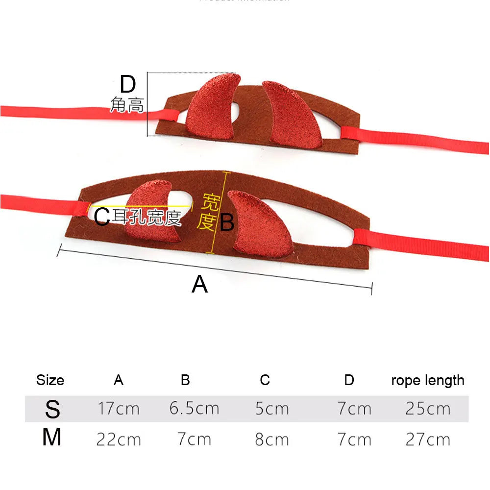 Pet Costume Set Cute Devil Transformation Outfit with Horns & Bat Wings Funny Animal Dress-Up for Cats Halloween Cosplay