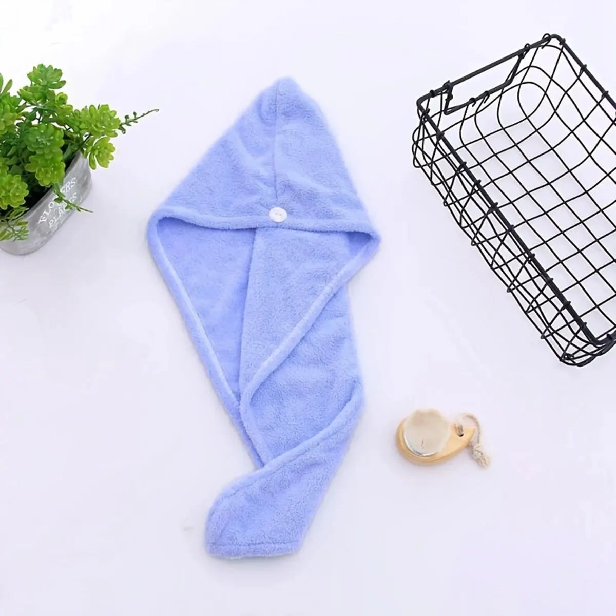 1pc Hair Drying Cap Super Absorbent Microfiber Towel Wrap