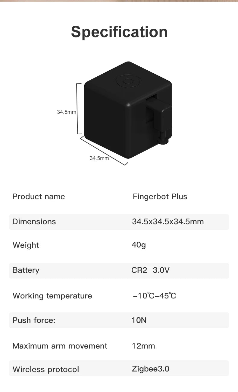 Interruptor inteligente Tuya Zigbee Fingerbot con control remoto para cortinas de garaje, botón pulsador, funciona con Alexa y Google Home, asistente de voz