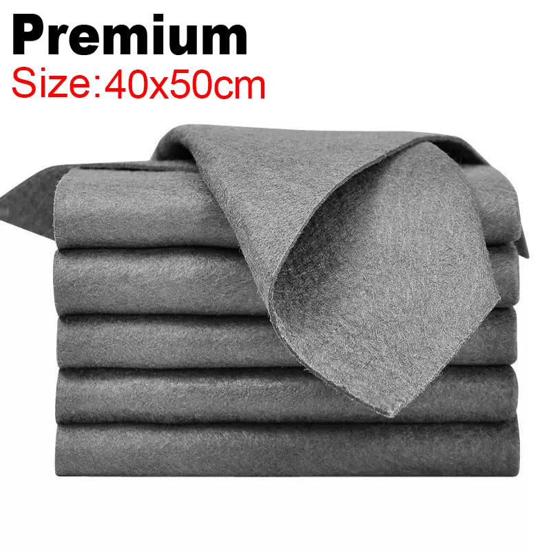 Thickened Microfiber Cleaning Cloths for Streak-Free Car Window and Glass Cleaning Reusable Household Towels