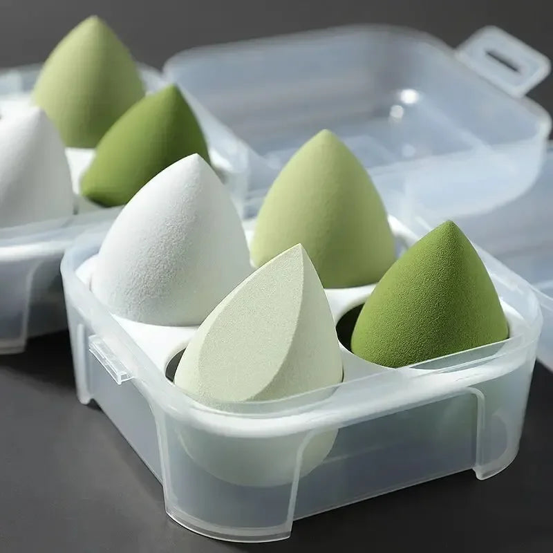 4PCS Ombre Makeup Sponge Set - Latex-Free Blenders for Travel