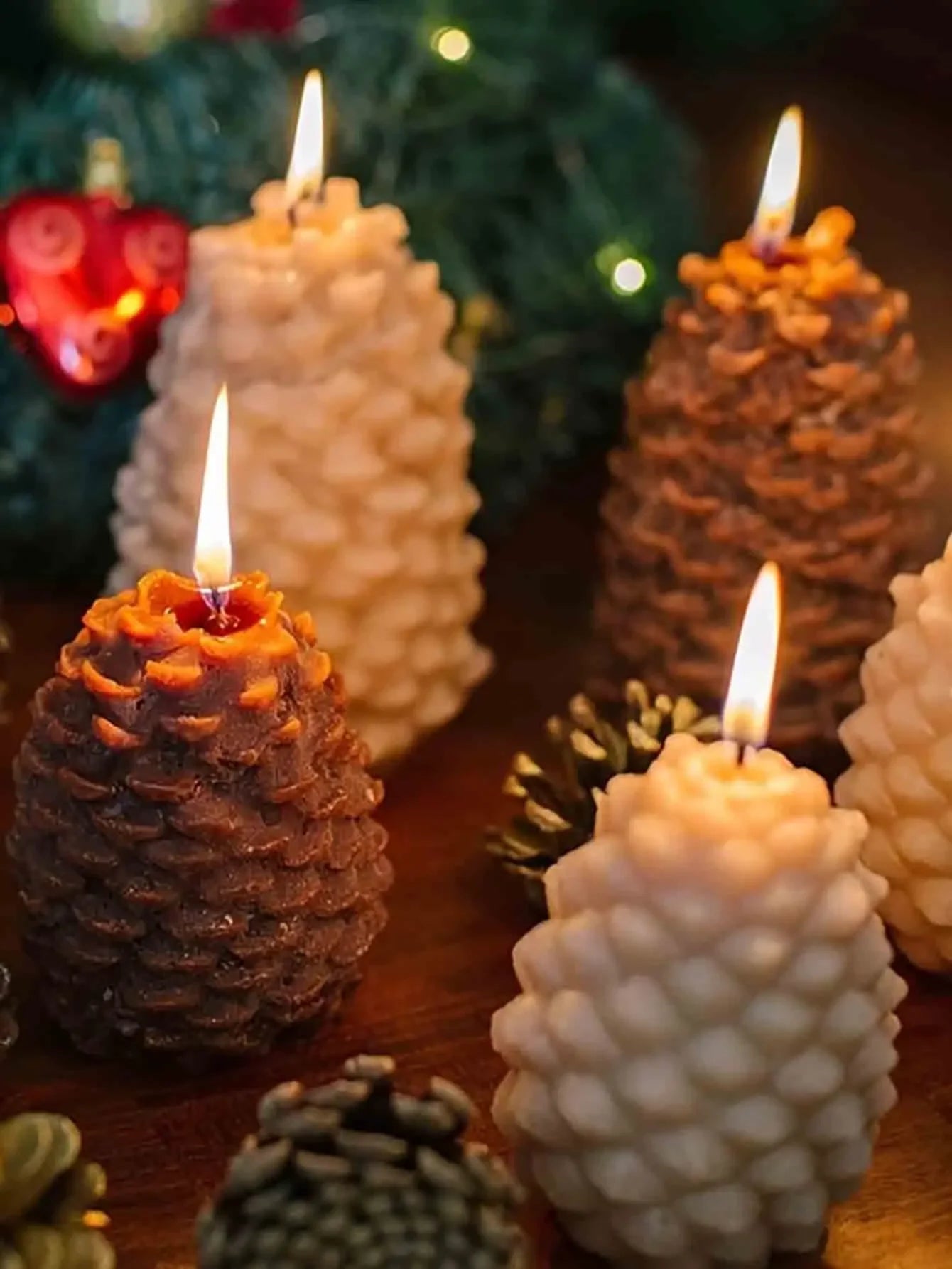 3D Pine Cones Silicone Mold for DIY Candle Making