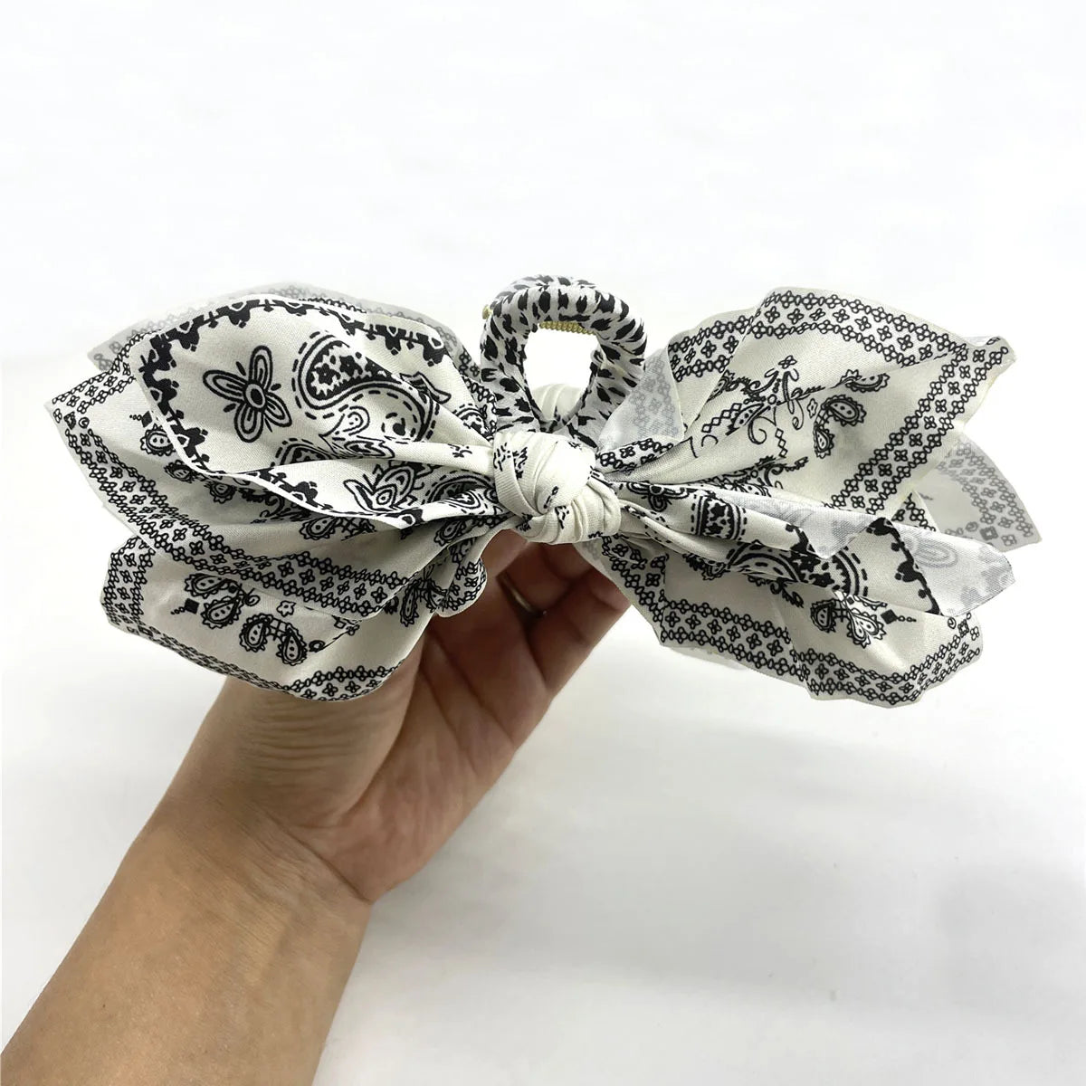 Satin Double-sided Bow Hair Clip for Women with a Held at the Back of the Head New Retro Hairpin Fashionable Style Headdress