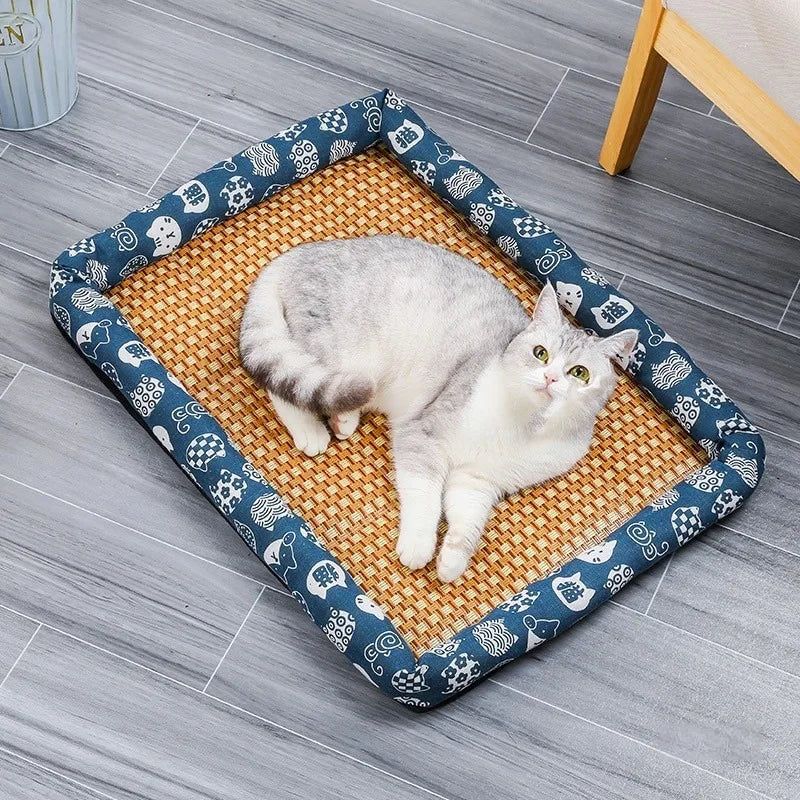 Summer Mat Kennel Cat Nest Summer Dog Kennel Pet Supplies Teddy Small Dog Bed Mat Universal All Seasons