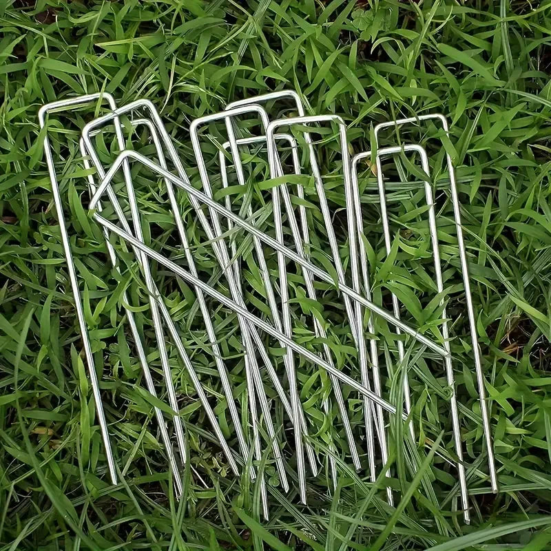 U Type Heavy Duty Garden Staples for Securing Landscape Fencing and Lawn Barriers Galvanized Sod Pins and Ground Stakes
