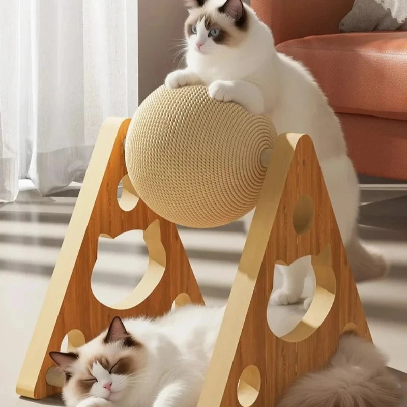 Cat Scratching Ball Toy Kitten Sisal Rope Ball Grinding Paws ToyDurableWear-resistant,no shedding chips  Cats Scratcher pet