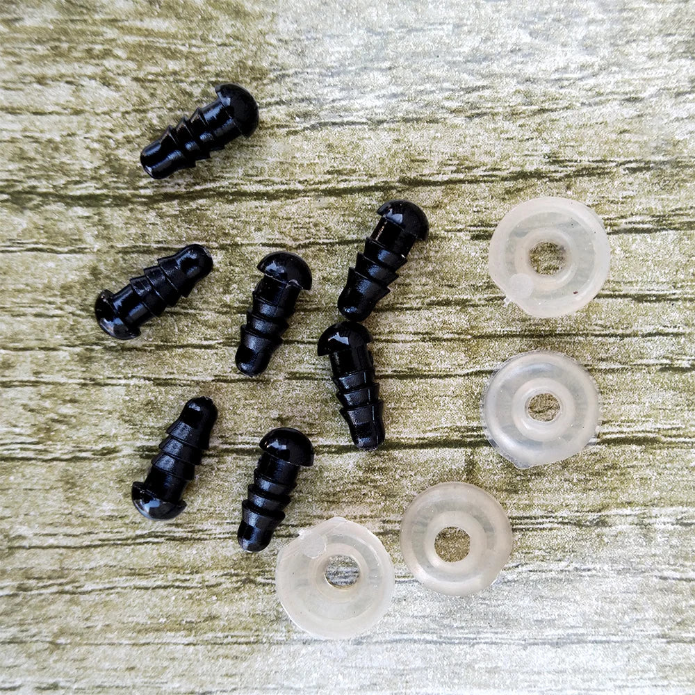 100pcs 8/10/12/14mm Plastic Safety Eyes for DIY Doll Toys