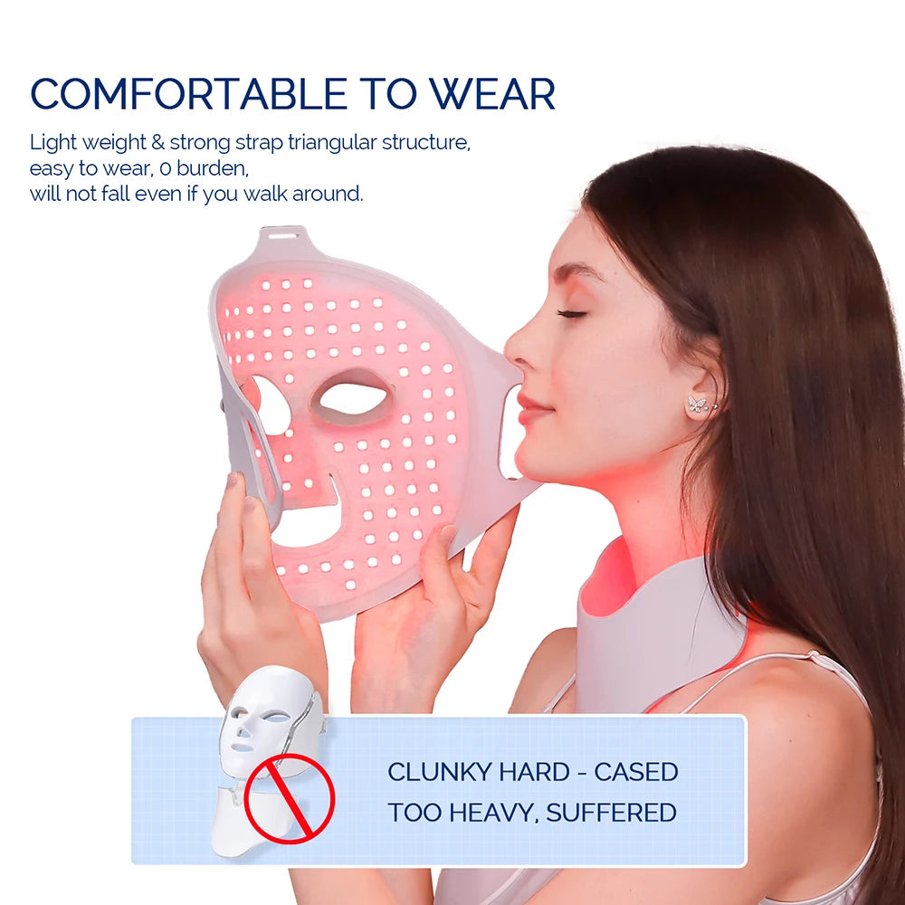 Foreverlily Face Neck LED Mask 7 Colors Photon Therapy