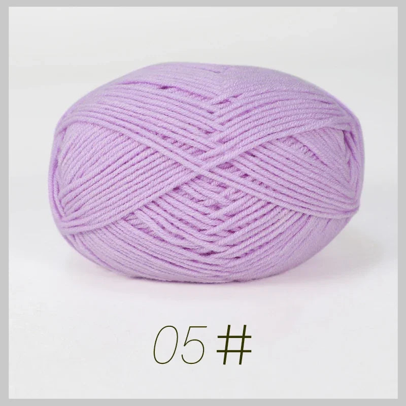 A1-1 50g Set Soft Milk Cotton Yarn for Knitting and Crochet