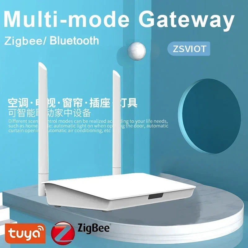 Hub Zigbee 3.0 Tuya Zigbee Gateway Puerta de enlace Bluetooth con toma de cable de red Conexión por cable Control de vida inteligente