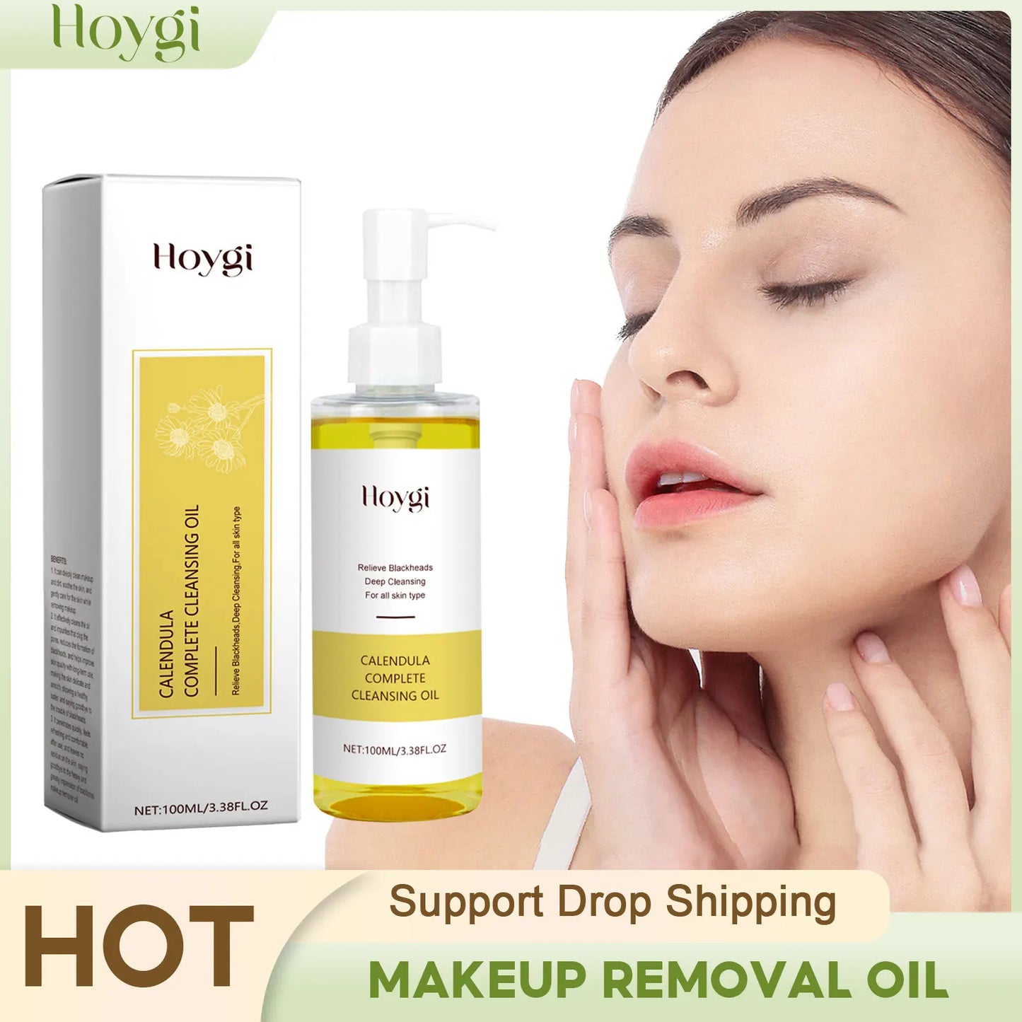 Hoygi Gentle Makeup Remover Oil for Sensitive Skin Refreshing Facial Cleanser with Natural Ingredients