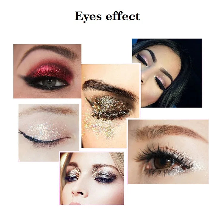 35 Color Diamond Sequin Eyeshadow Palette High Pigment Shimmer Glitter and Satin Long Lasting Waterproof Makeup