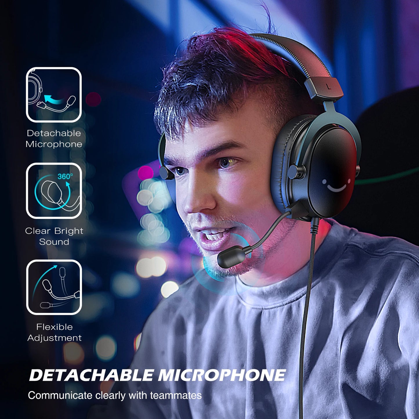 FIFINE 3.5 mm Jack and USB Headset with 7.1 Surround Sound Volume Control and Mute Switch for PC MAC PS4 PS5 Mixer H9