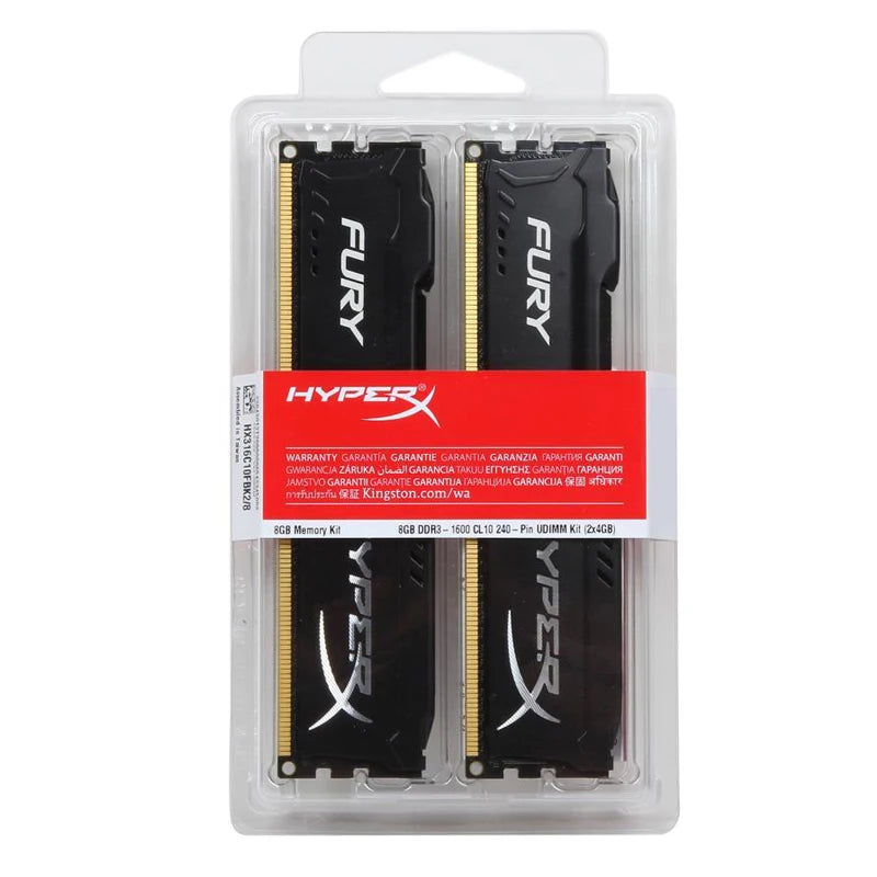 Memoria DDR3 8GB (2x4GB) 16GB (2x8GB) Kit RAM 1866MHz 1600MHz 1333MHz Desktop RAM 240Pins 1.5V DIMM PC3-12800 14900 HyperX Fury