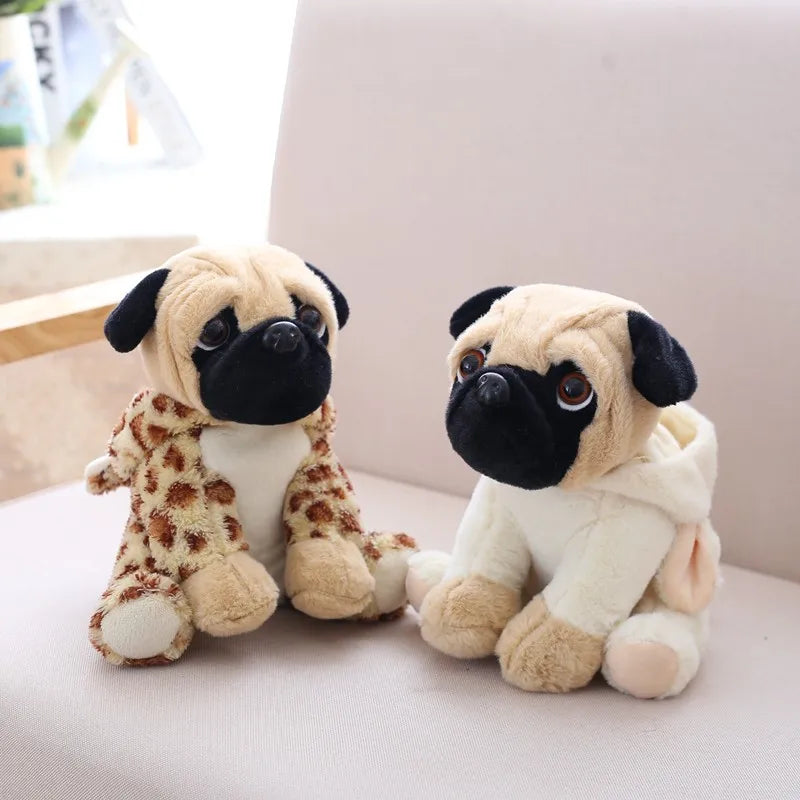 Lifelike Plush Sharpei Pug Simulation Dog Toy for Kids Adorable Cuddly Puppy Gift for Birthdays and Christmas