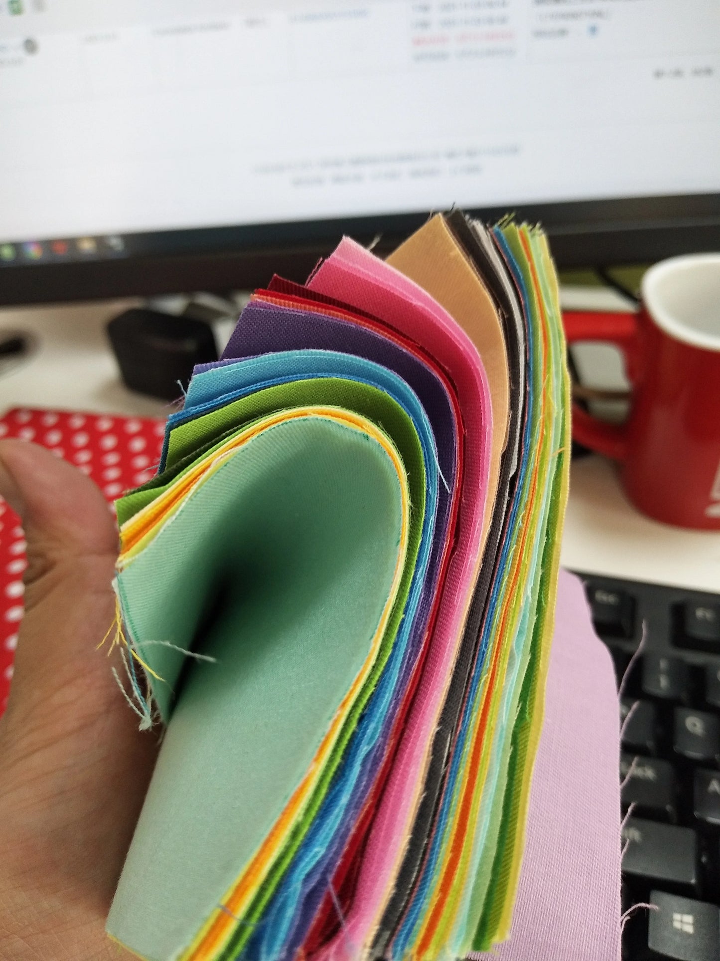 Teramila 8/32/50PCS Classic Solid Cotton Fat Quarter Fabric