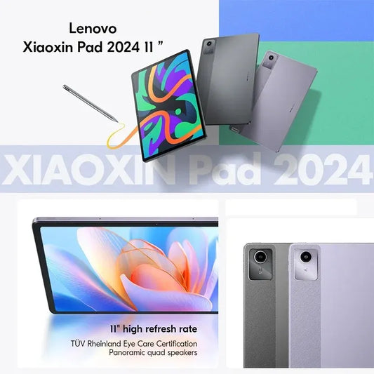 Tableta Lenovo XiaoXin Pad 2024 con ROM global, 8 GB, 128 GB, Qualcomm Snapdragon 685, ocho núcleos, 11", WIFI, cámara de 8 MP, cargador de 7040 mAh y 20 W