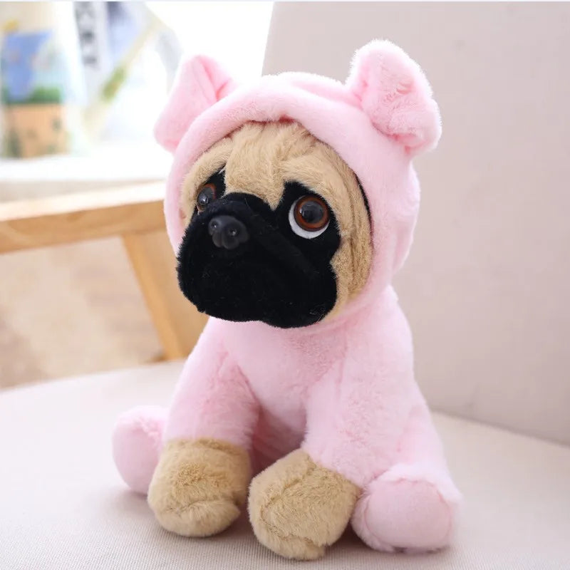 Lifelike Plush Sharpei Pug Simulation Dog Toy for Kids Adorable Cuddly Puppy Gift for Birthdays and Christmas