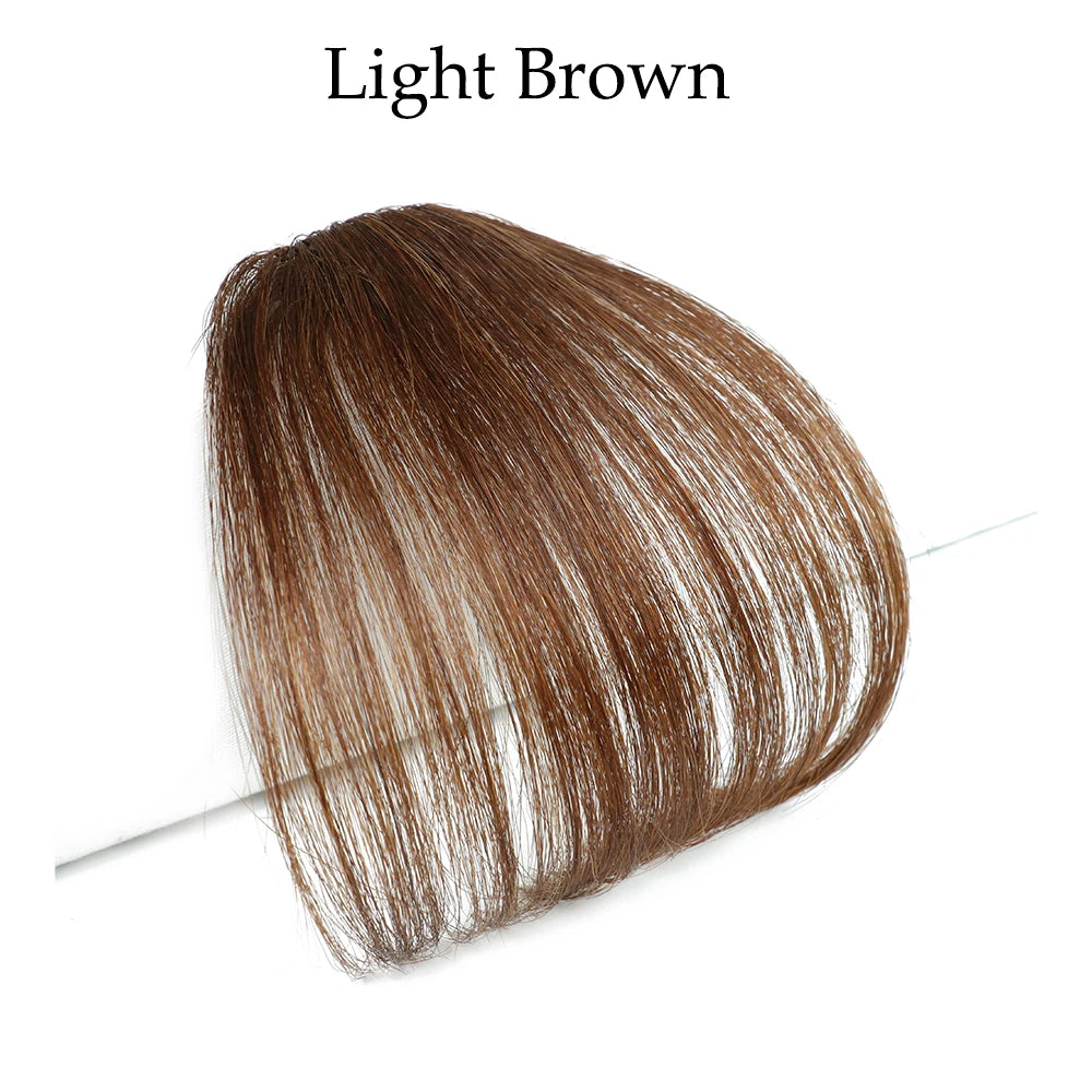 Synthetic Air Bangs Natural Short Brown Black Fake Hair Fringe Extension 1 Clip In Hairpieces Accessories For Women Girl